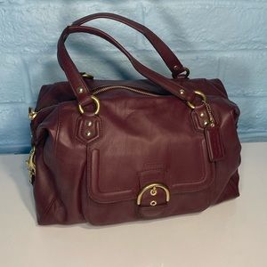 Coach Campbell Like New Bordeaux Leather Bag Carryall